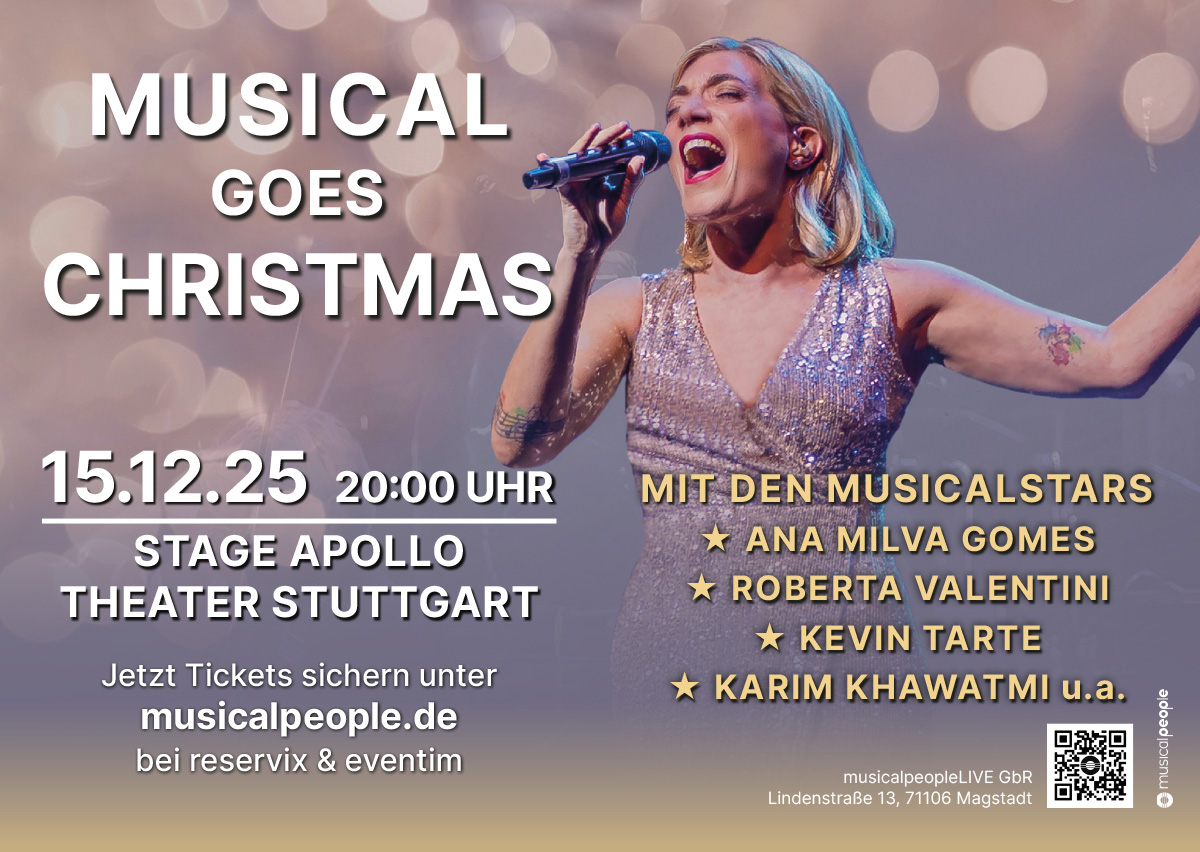 Großflächenplakat für die Veranstaltung Musical goes Christmas im Stage Apollo Theater Stuttgart