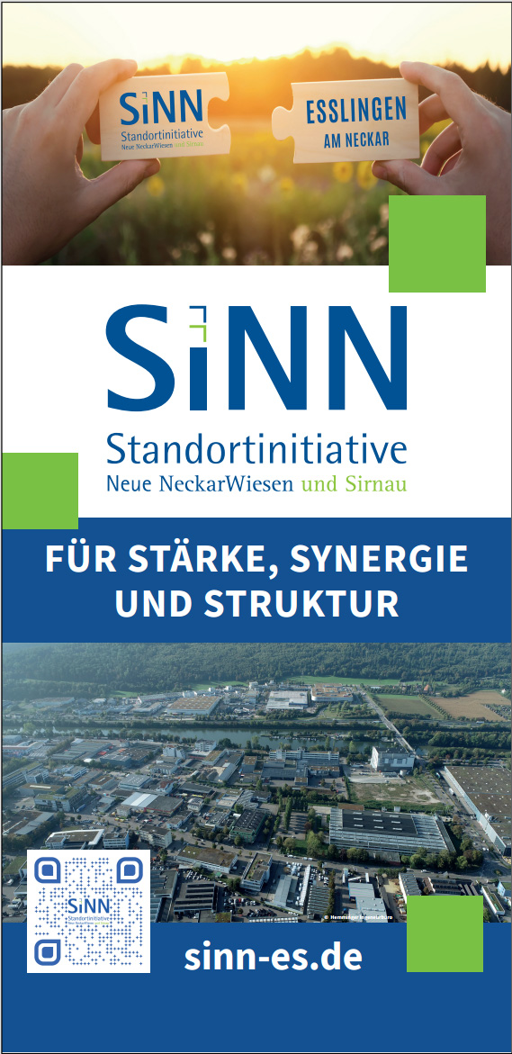 Roll-Up Banner der Standortinitiative SiNN Esslingen